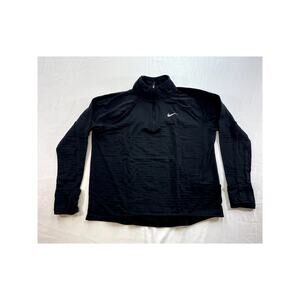 Nike Therma-FIT Element Half-Zip Running Top w/ Thumbholes Black Sz L